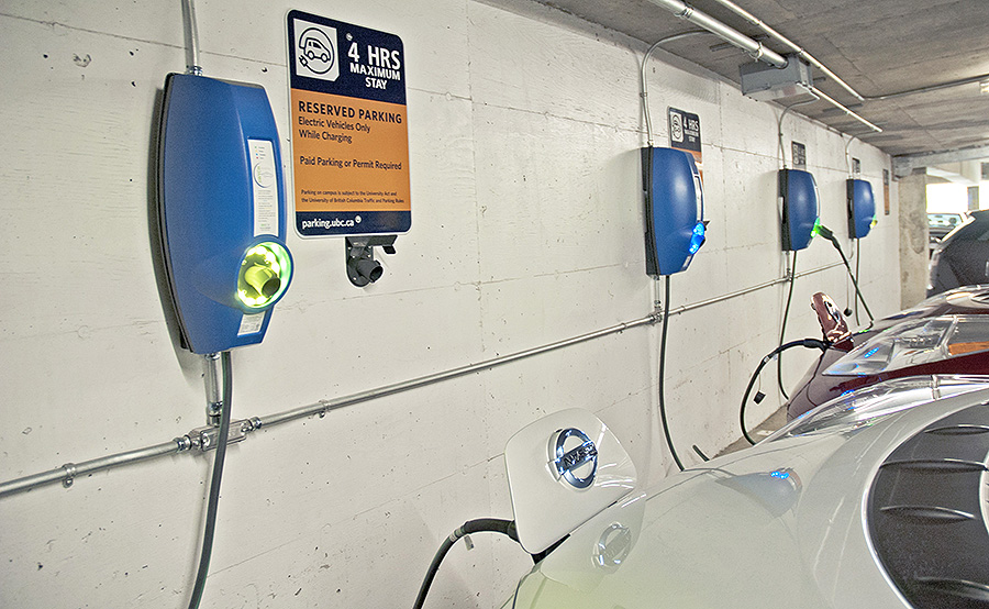 EV Cars Hospital Parking Lot