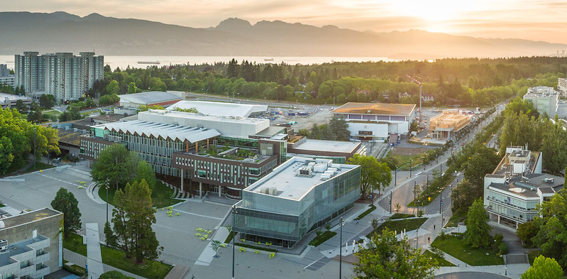 Aerial shot of UBC campus