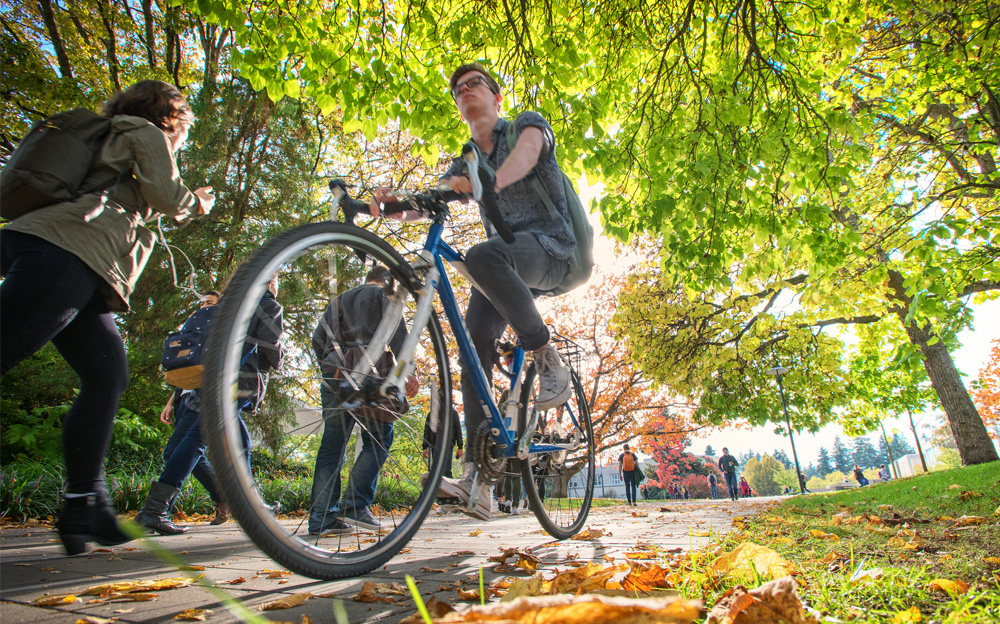jan 18 cycling on campus