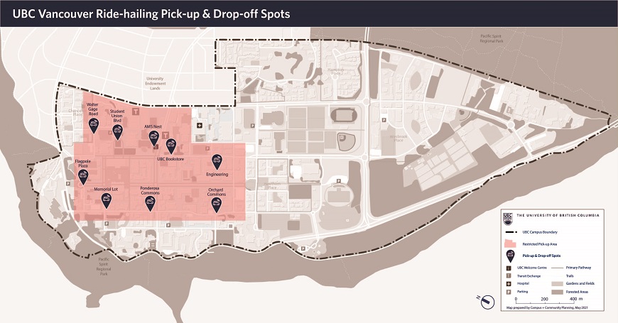 UBC ride-hailing map