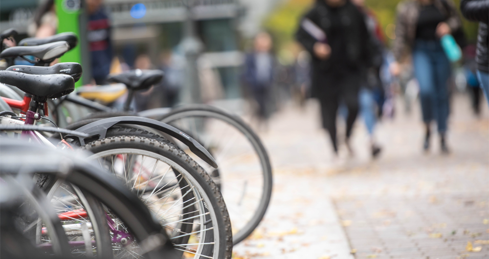 Bikes on UBC campus