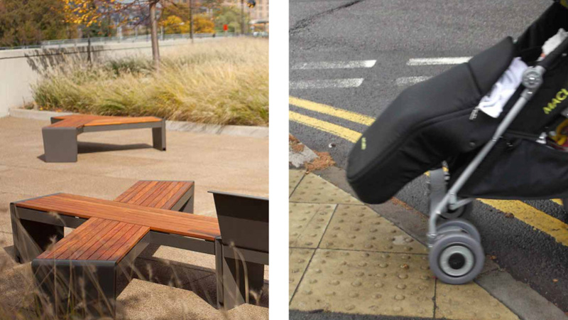 seating and universal sidewalk access