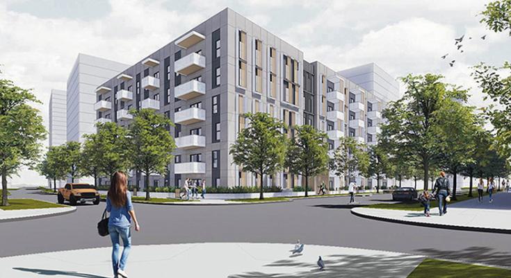 A rendering of the new Evolve building in Wesbrook Place