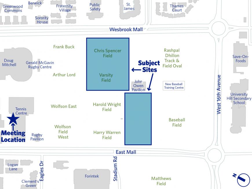 banner large tall wood and soccer fields