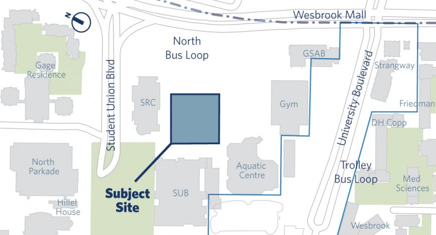 map showing the location of the aquatic centre
