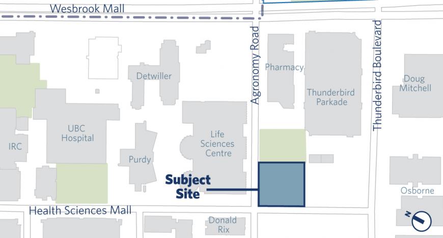 Map showing where the District Energy Centre is