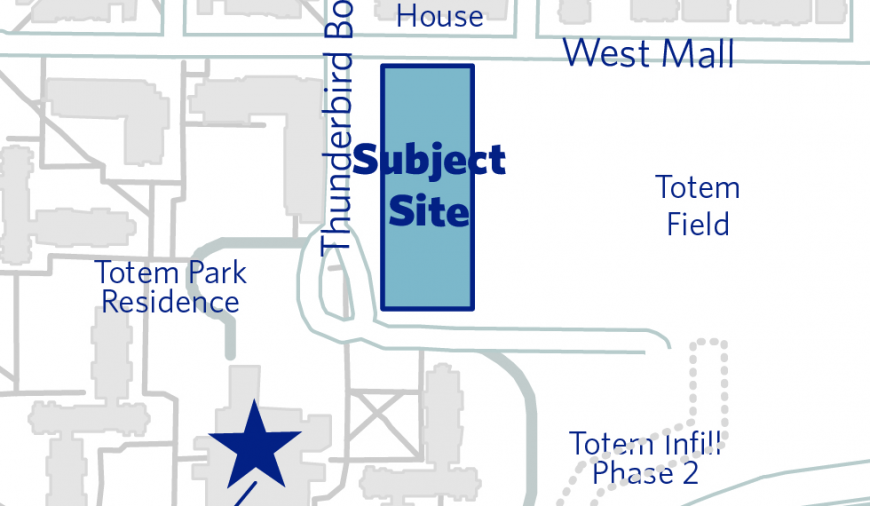 map showing the sports courts area