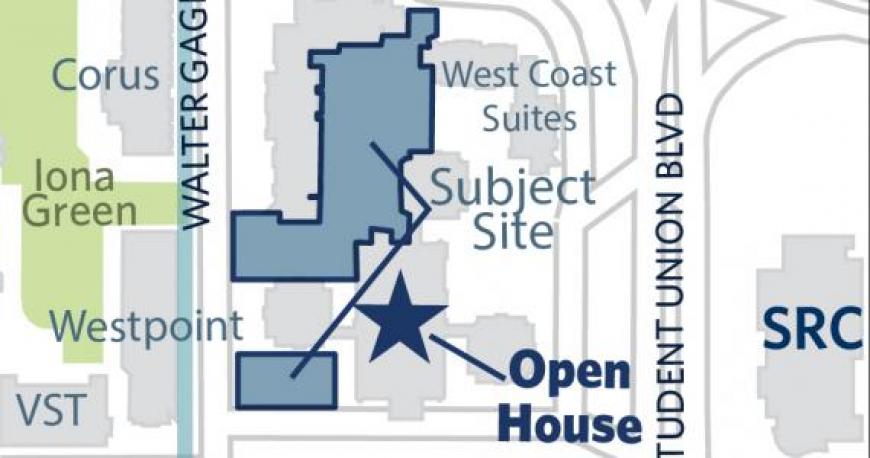map showing where the walter gage residences are