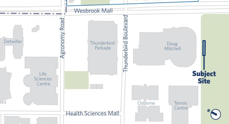 map showing location of the rugby centre