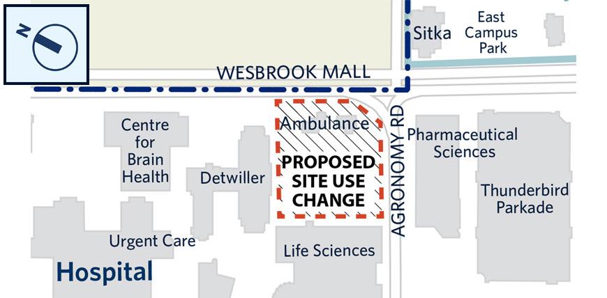 Map for the Vancouver Campus Plan amendment