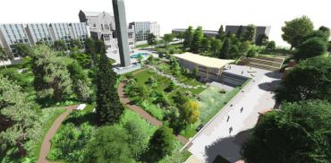 Library Gardens mock up banner