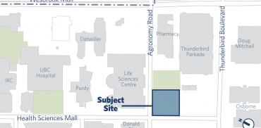 Map showing where the District Energy Centre is