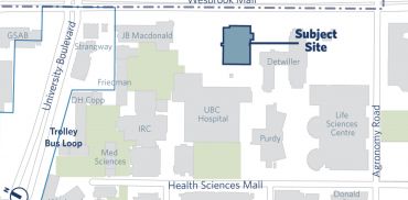 map showing the brain health centre