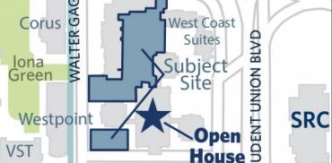 map showing where the walter gage residences are